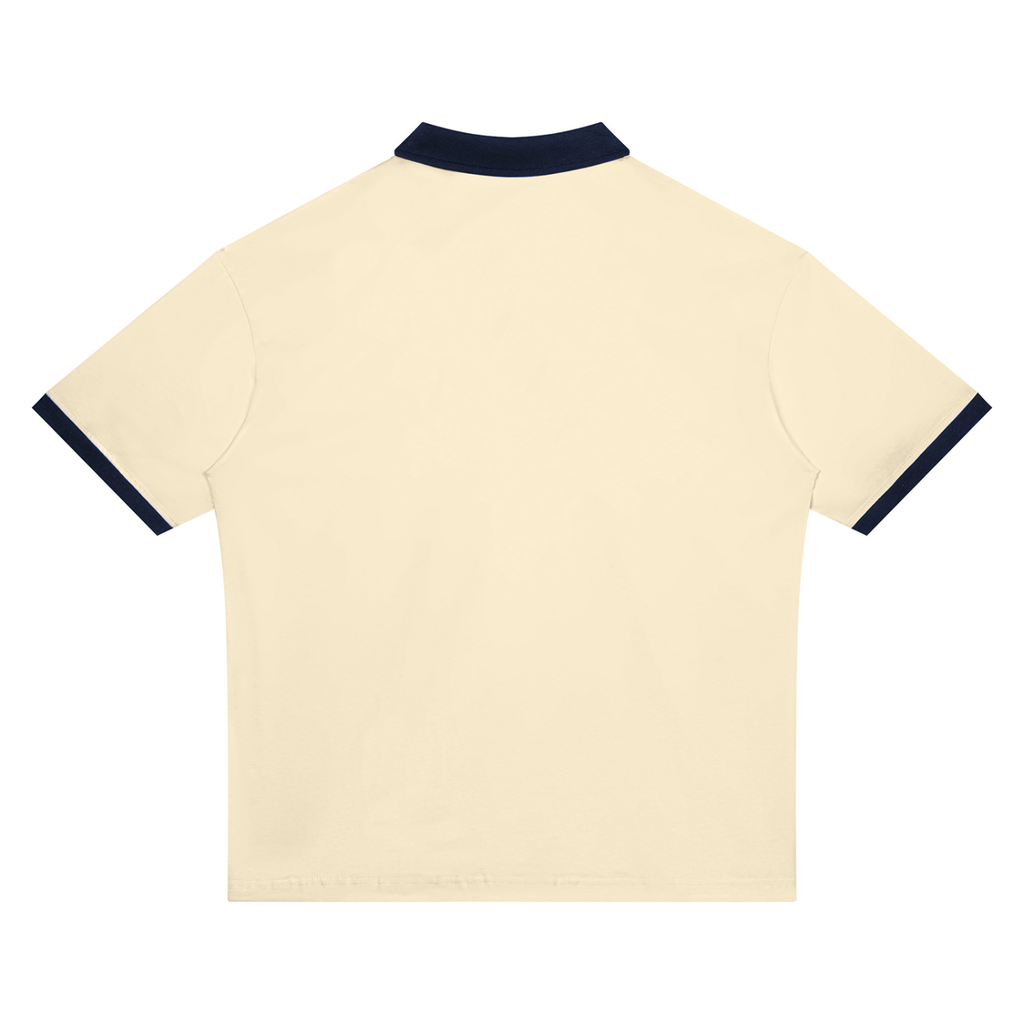 polo,shirt,white,brown,apricot,navy,blue