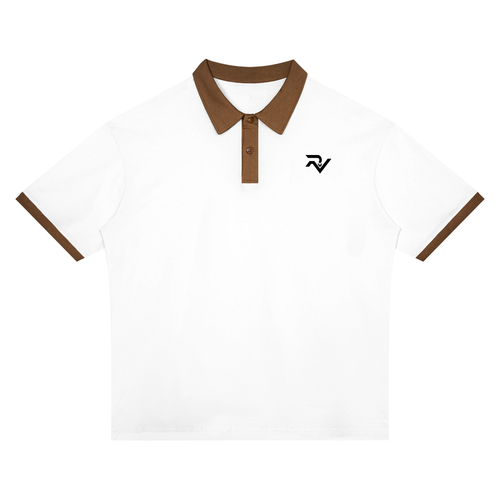 polo,shirt,white,brown,apricot,navy,blue