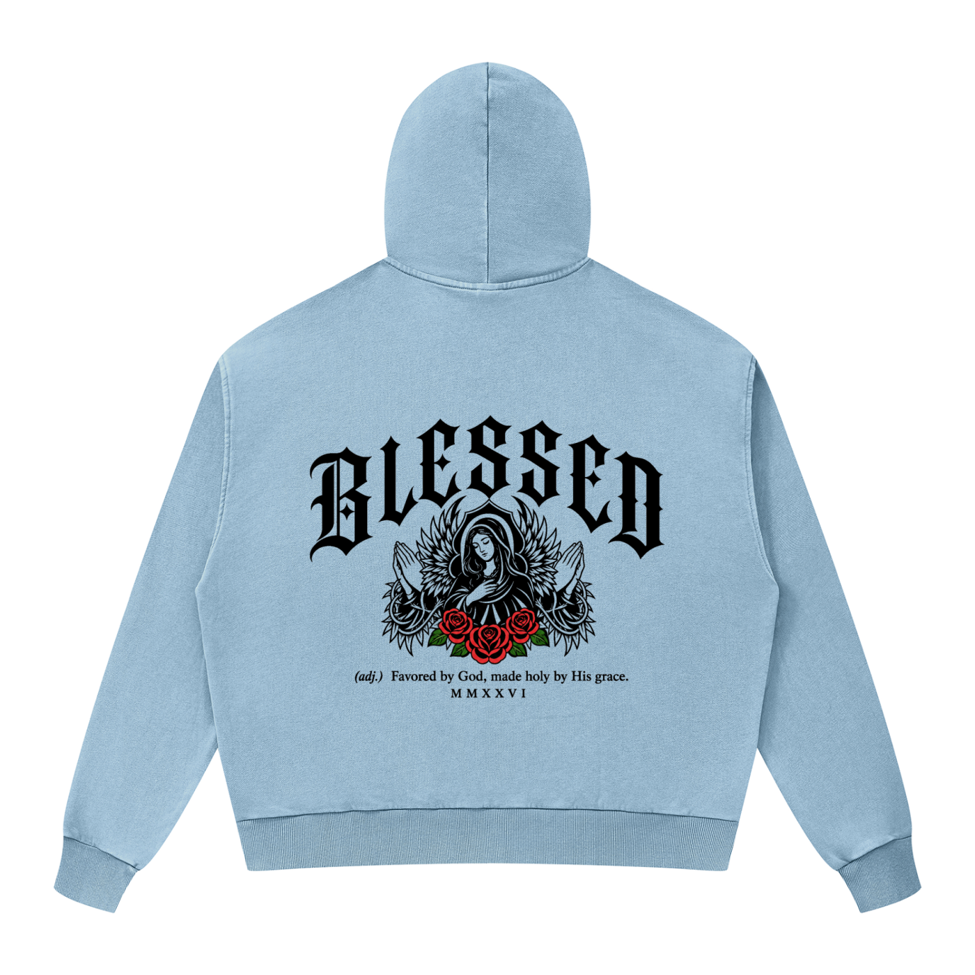 Christian,Christianity,Blessed,Virgin,Mary,Theotokos,Orthodox,Catholic,Streetwear,Y2K,Hoodie