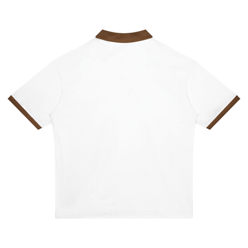 polo,shirt,white,brown,apricot,navy,blue